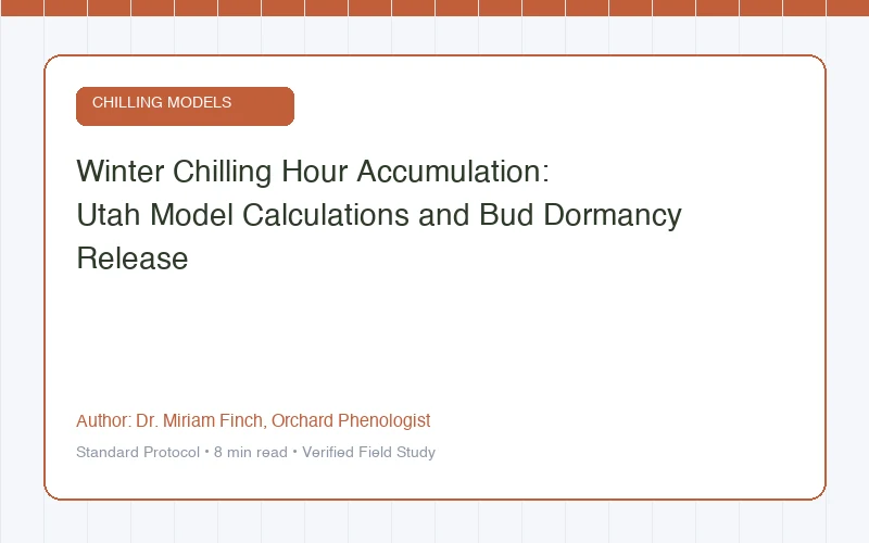 Winter Chilling Hour Accumulation: Utah Model Calculations and Bud Dormancy Release